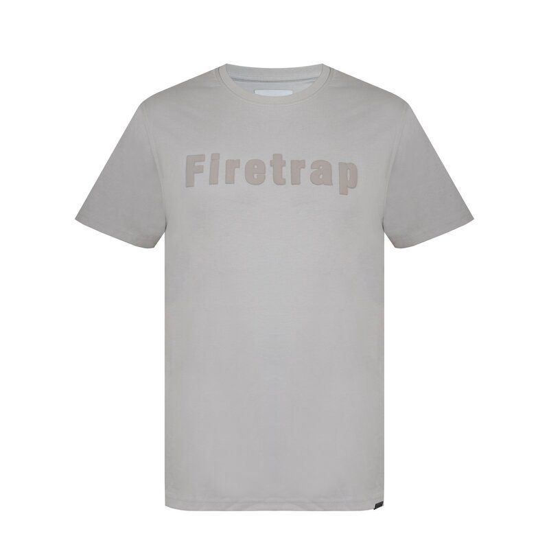 ファイヤートラップ メンズ トップス シャツ Tシャツ ロゴ Firetrap Large Logo TShirt Mens White Stone ホワイト