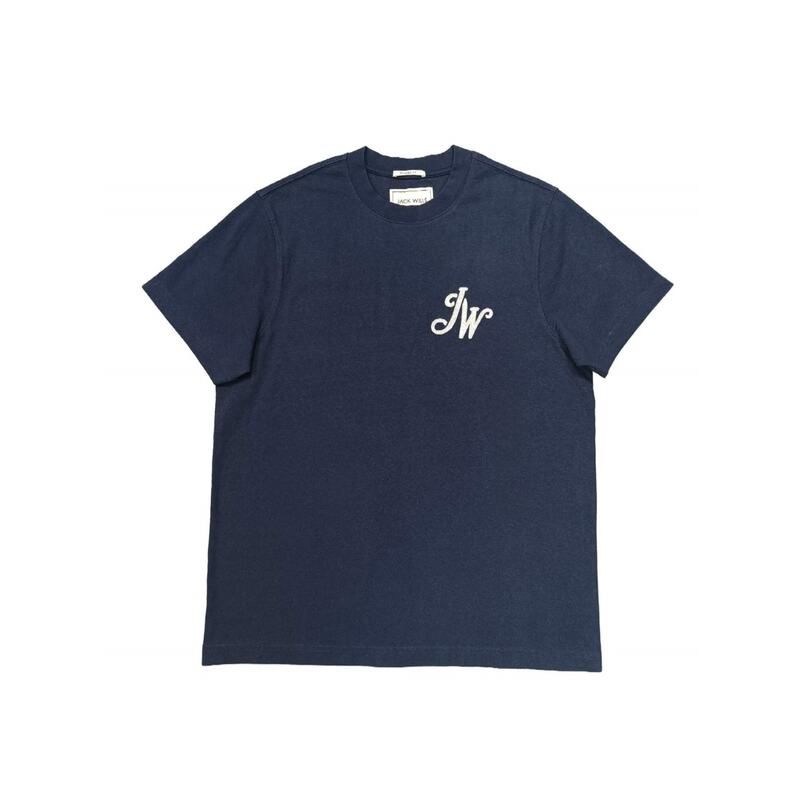 ジャック ウィルス メンズ トップス Tシャツ Jack Wills Script Initial TShirt Navy ネイビー