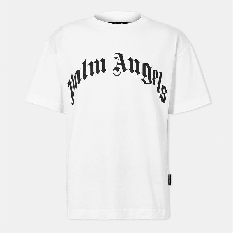 パーム・エンジェルス メンズ トップス Tシャツ ロゴ PALM ANGELS Palm Curve Logo T Sn54 WhiteBlack ホワイト