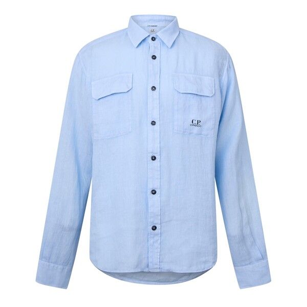 シーピーカンパニー メンズ トップス シャツ Cp Company Shirts Long Sleeve Cerulean 814