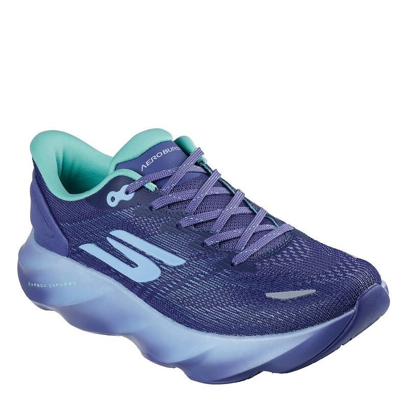 スケッチャーズ レディース シューズ スニーカー Skechers AERO Burst Running Trainers Ladies PurpleAqua アクア
