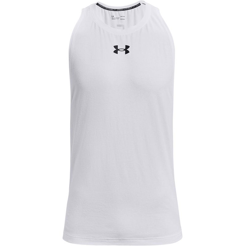 アンダーアーマー メンズ トップス タンクトップ Under Armour Armour Baseline Tank Top Mens WhiteBlack ホワイト