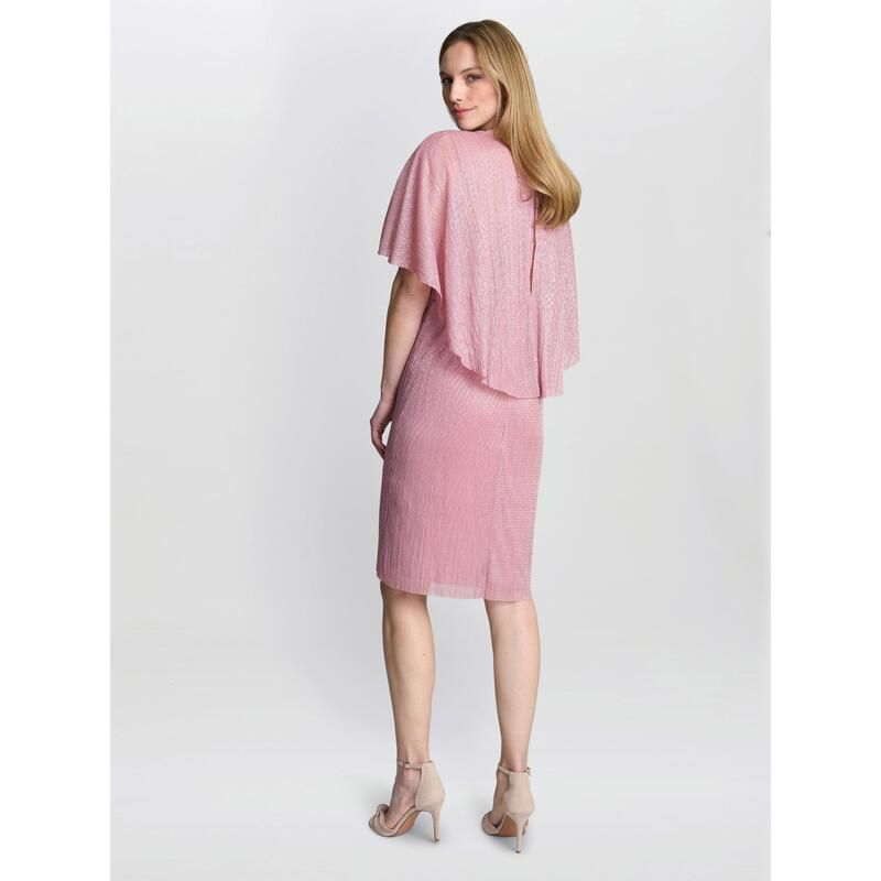 ジーナバッコーニ レディース トップス ワンピース プリーツ Gina Bacconi Sonya Pleatedress With Brooch Rose