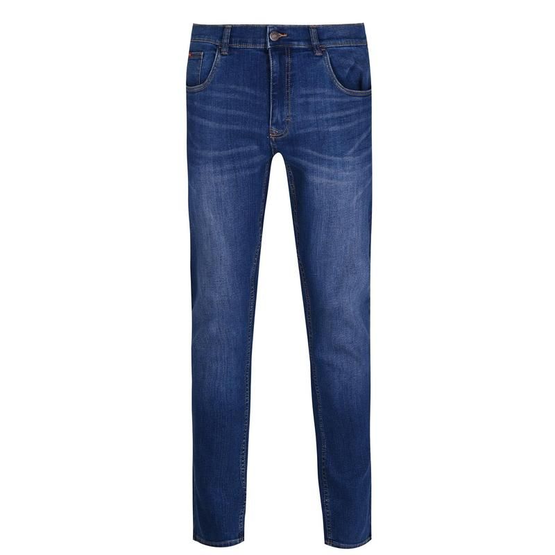 レークーパー メンズ ボトムス デニムパンツ ジーンズ Lee Cooper Slim Leg Jeans Mens Mid Wash