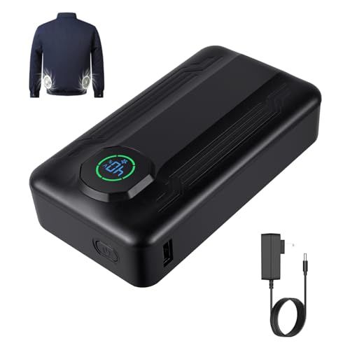 空調作業服 バッテリー 【業界トップクラス 40V超高出力】 30000mAh 大容量 DC/USB 2WAY出力 5段階風量調節 急速充電器付き LED液晶ディスプレイ搭載 作業服ファン 空調ウェア バッテリー 熱中症?策 旅行/出張/停電 72f0b4df