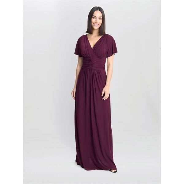 ジーナバッコーニ レディース トップス ワンピース マキシワンピース ジャージー マキシ Gina Bacconi Elena Jersey Maxi Dress PLUM プラム