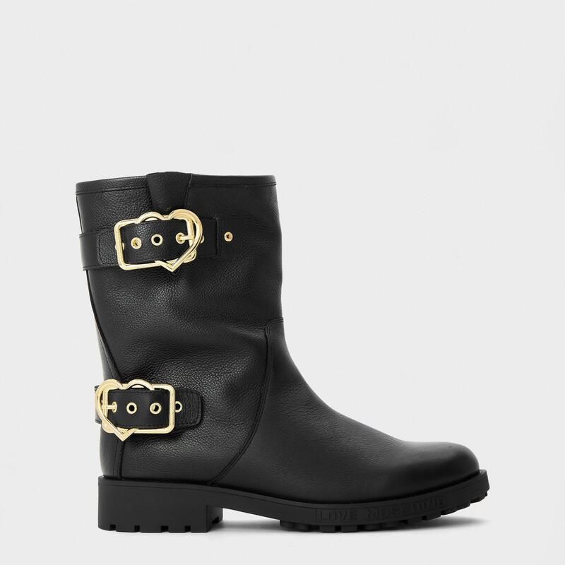 ラブ モスキーノ レディース シューズ ブーツ・レインブーツ Love Moschino Womens Daily Biker Boots Black ブラック