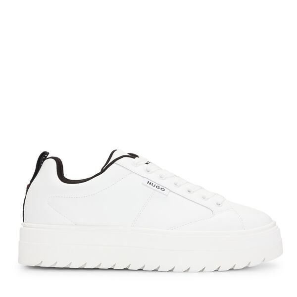 フューゴ レディース シューズ スニーカー プラットフォーム Hugo Lyssa Tenn Platform Trainers White ホワイト