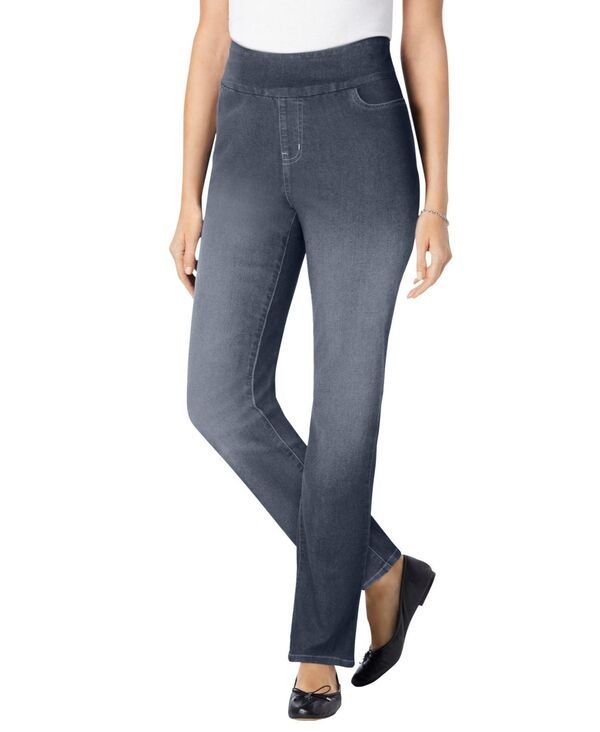 ウーマン ウィズイン レディース ボトムス デニムパンツ トール ジーンズ Woman Within Womens Within Tall FlexFit PullOn StraightLegapFree Stretch Denim Jeanstonewash