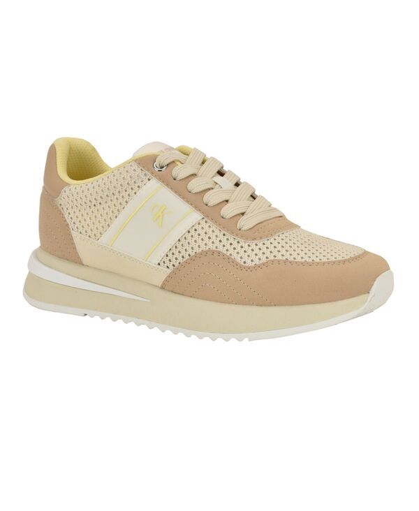 カルバンクライン レディース シューズ スニーカー レース Calvin Klein Womens Palimeround Toe LaceUp Sneakers Light NaturalBeige ベージュ