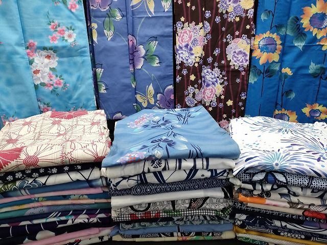 平和屋本店■浴衣 まとめて 45点 蝶 花柄 向日葵 花火 山本寛斎 Kansai しじら織 など 着用可能多数 未使用品あり ppp3692
