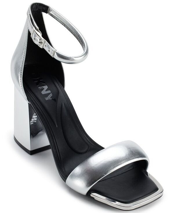 ダナ キャラン ニューヨーク レディース シューズ サンダル アンクル DKNY Womens Scarla Ankle Strap Sandals Silver シルバー