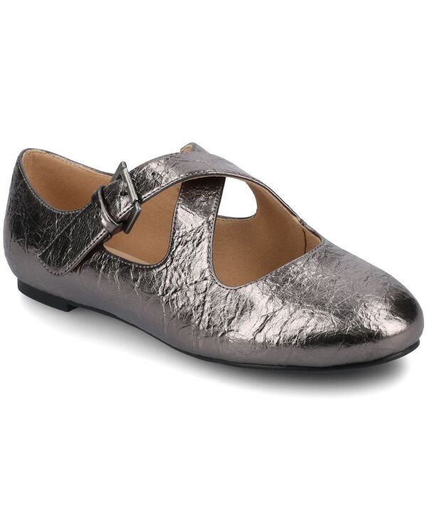 ジュルネ コレクション レディース シューズ パンプス Journee Collection Womens Ivanna Almond Toe Mary Jane Flats Pewter ピューター