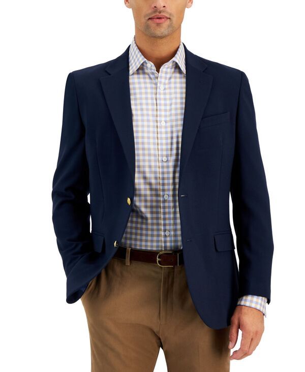ナウティカ メンズ アウター ジャケット・ブルゾン ブレザー Nautica Mens ModernFit Active Stretch Solid Blazer Navy ネイビー