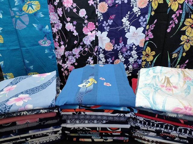 平和屋本店■浴衣 まとめて 45点 兎 花柄 朝顔 ラメ しじら織 など 着用可能多数 未使用品あり ppp3447