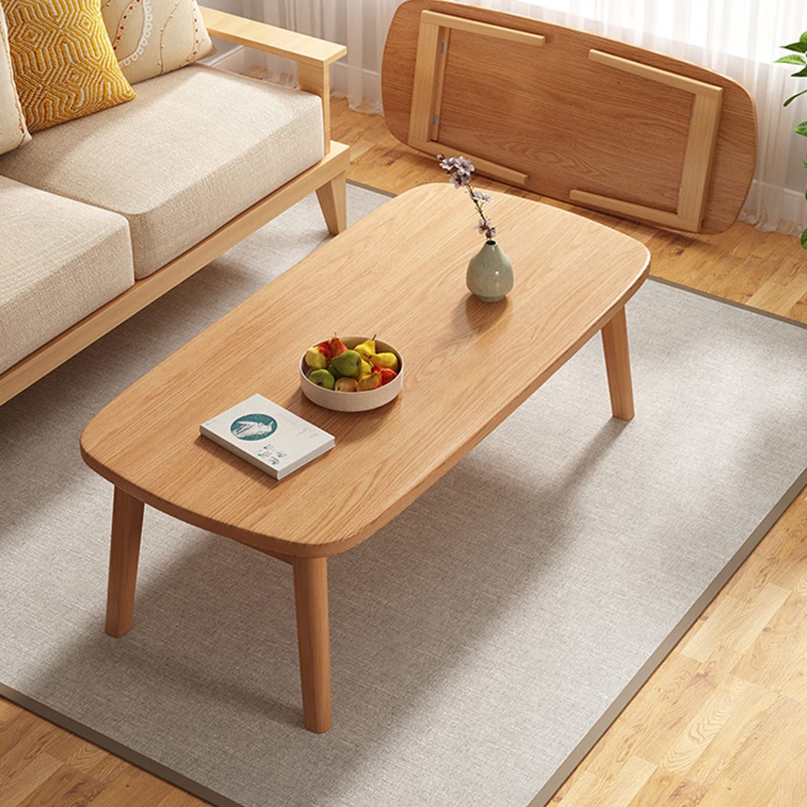 Yumcute センターテーブル 折りたたみ ローテーブル 木製 幅100cm リビングテーブル 折り畳み 一人暮らし おしゃれ(沖縄・離島の方発送不可)) 65f8f377