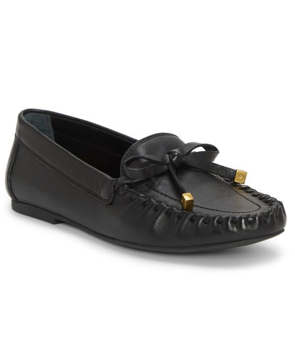 ヴィンスカムート レディース シューズ パンプス ローファー Vince Camuto Womens Katenas Bow Applique SlipOn Loafers Black Leather ブラック