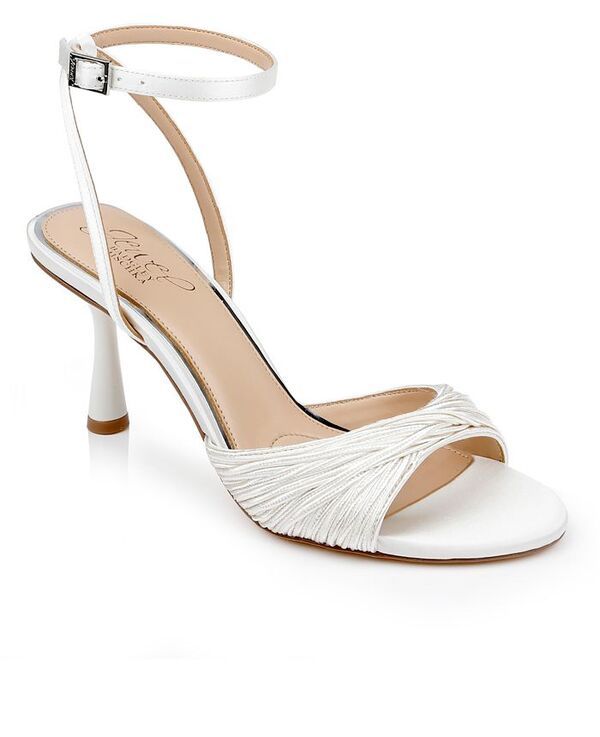 ジュウェルダグレイミシュカ レディース シューズ サンダル Jewel Badgley Mischka Womens Nanette Stiletto Dress Sandals Ivory Satin アイボリー