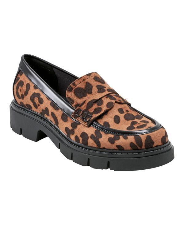 マークフィッシャー レディース シューズ スリッポン・ローファー ローファー Marc Fisher Womens Cube SlipOn Casual Penny Loafers Leopard アニマル