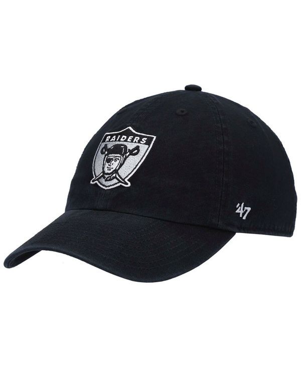 47 ブランド メンズ アクセサリー 帽子 47 Brand Mens Black Las Vegas Raiders Clean Up Legacy Adjustable Hat Black ブラック