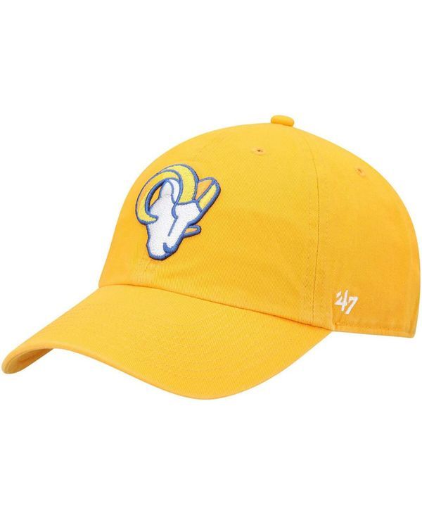 47 ブランド メンズ アクセサリー 帽子 47 Brand Mens GoldTone Los Angeles Rams Secondary Clean Up Adjustable Hat GoldTone ゴールド