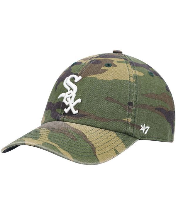 47 ブランド メンズ アクセサリー 帽子 47 Brand Mens Camo Chicago White Sox Team Clean Up Adjustable Hat Camo ホワイト