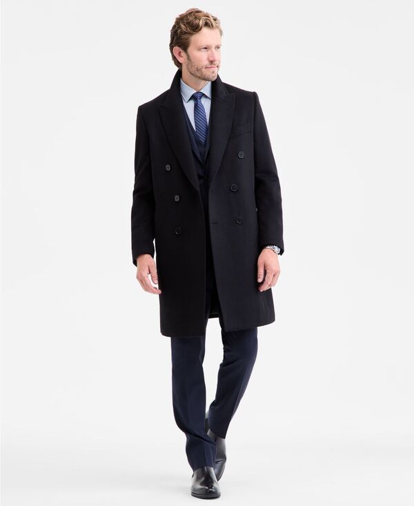 カルバンクライン メンズ アウター ジャケット・ブルゾン ウール コート Calvin Klein Mens ClassicFit Wool Blend Overcoat Black ブラック