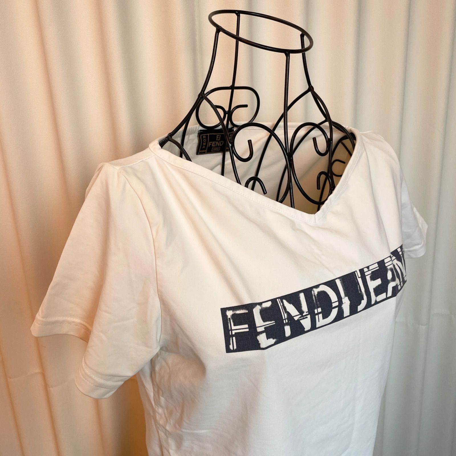 FENDI JEANS フェンディ ロゴプリント 半袖Tシャツ 管理番号SC595 