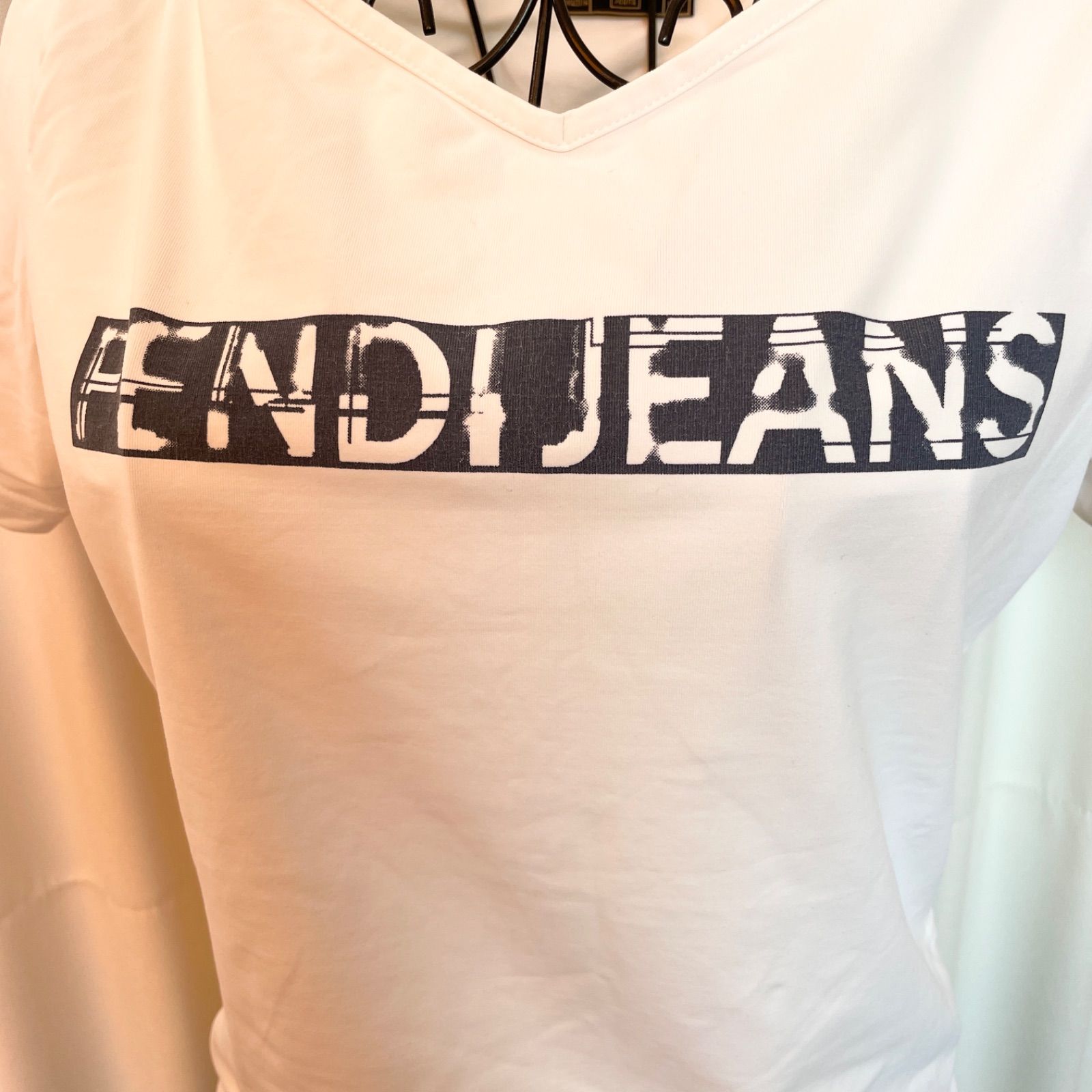 FENDI JEANS フェンディ ロゴプリント 半袖Tシャツ 管理番号SC595