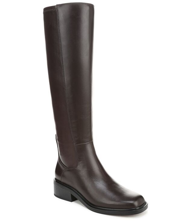 フランコサルト レディース シューズ パンプス トール ブーツ Franco Sarto Womens Gisella Square Toe Zip Tall Boots Regular Wide Calf Castagno Brown Leather ブラウ