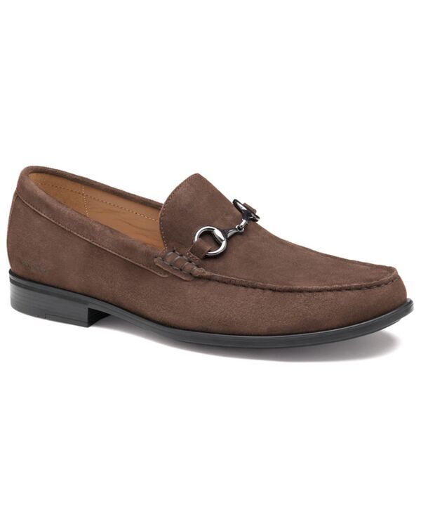 ジョンストンアンドマーフィー メンズ シューズ スリッポン・ローファー Johnston Murphy Mens Harrison Bit Round Toe Loafers Dark Brown Suede ブラウン