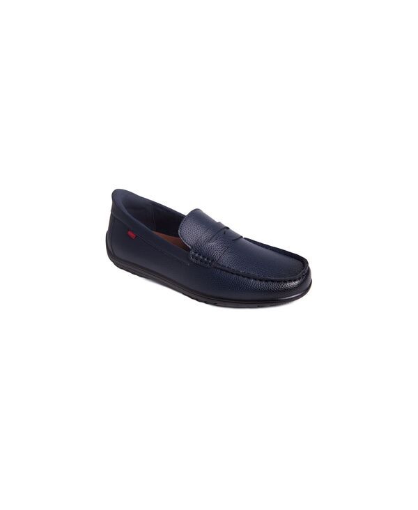 マークジョセフニューヨーク メンズ シューズ スリッポン・ローファー Marc Joseph New York Mens John Street HandsFree Slip On Technology Penny Loafers Navy grainy le