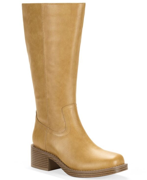 ワイルド ペアー レディース シューズ パンプス トール ブーツ Wild Pair Womens Warblerr Square Toe Tall Boots Regular Wide Calf Banana