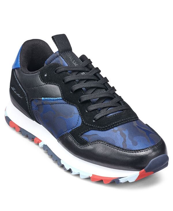 カール ラガーフェルド メンズ シューズ スニーカー KARLAGERFELD PARIS Men s Camo Runner Sawtooth Sole Sneaker Navy ネイビー