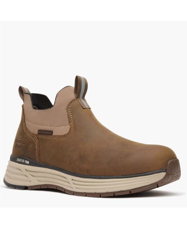 ジョージブーツ メンズ シューズ ブーツ・レインブーツ チェルシー GEORGIA BOOT Mens DuraBlend Sport Waterproof Chelsea Work Boot Brown ブラウン