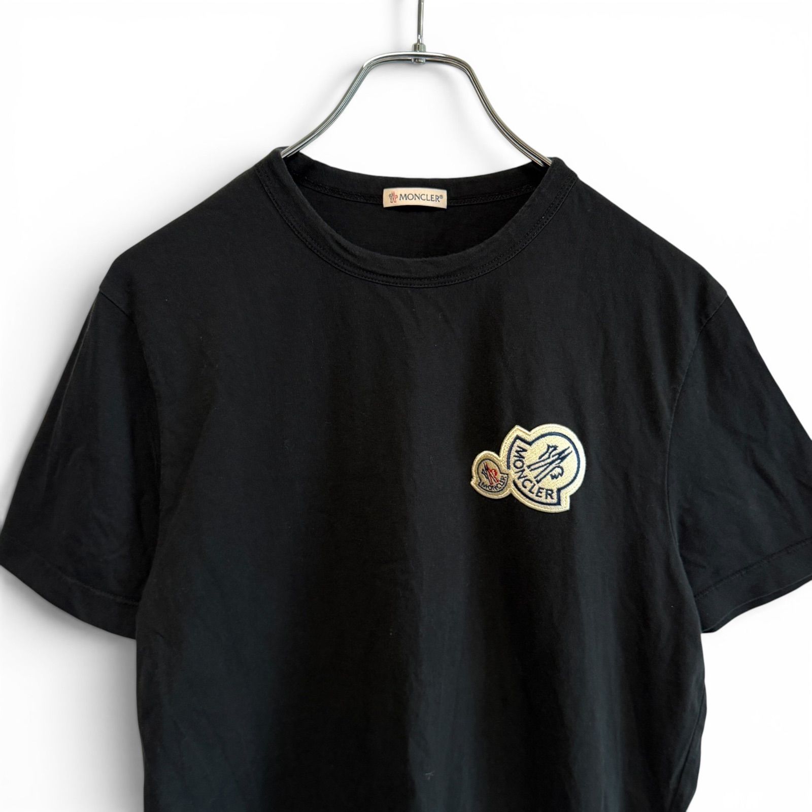 MONCLER モンクレール Tシャツ ダブルロゴパッチ ワッペン コットン MONCLER モンクレール Tシャツ ダブルロゴパッチ ワッペン コットン