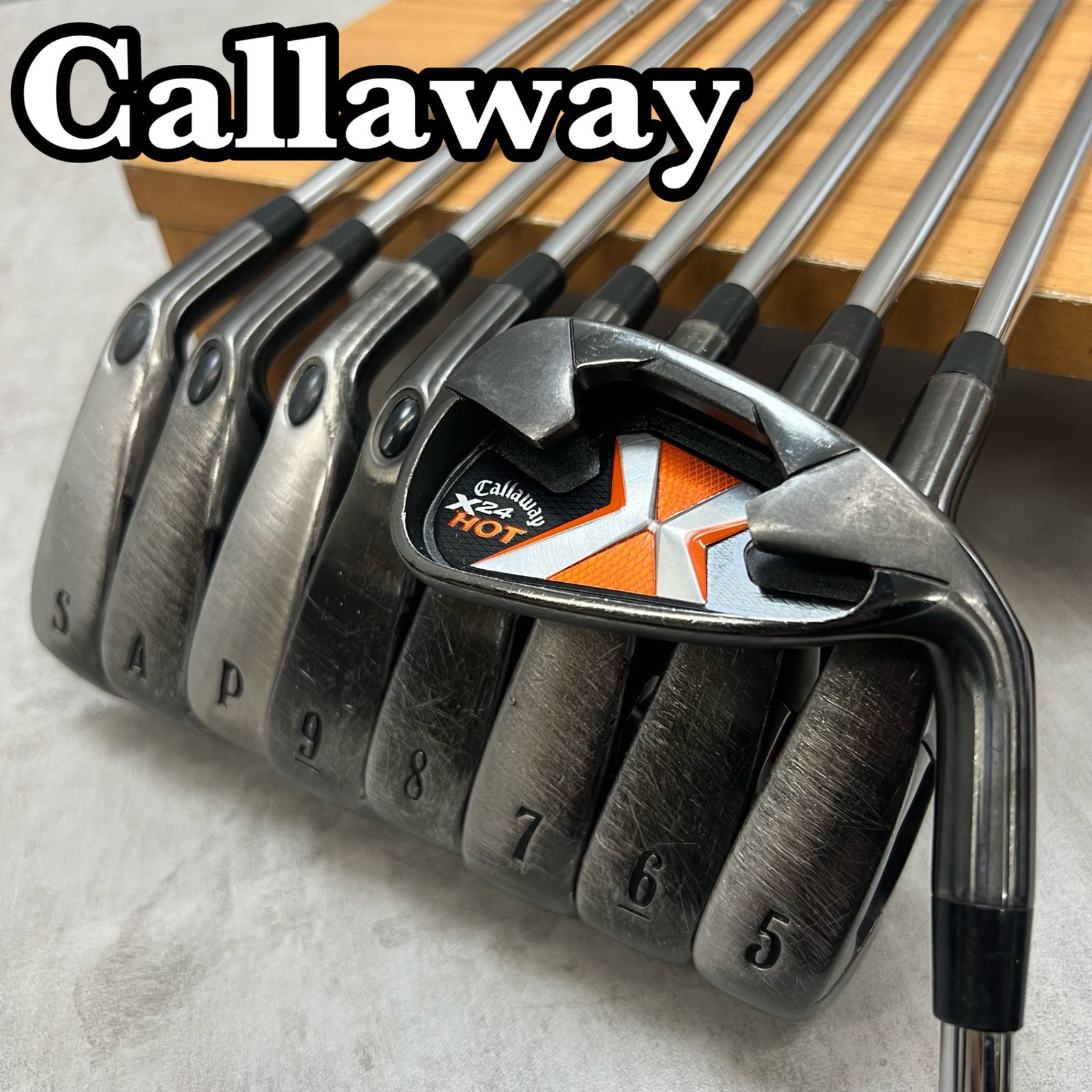 Callaway キャロウェイ X24 HOT USAモデル メンズゴルフ アイアンセット 9本 右利き用 スチール S300 DynamicGold Callaway キャロウェイ X24 HOT USAモデル メンズゴルフ アイアン
