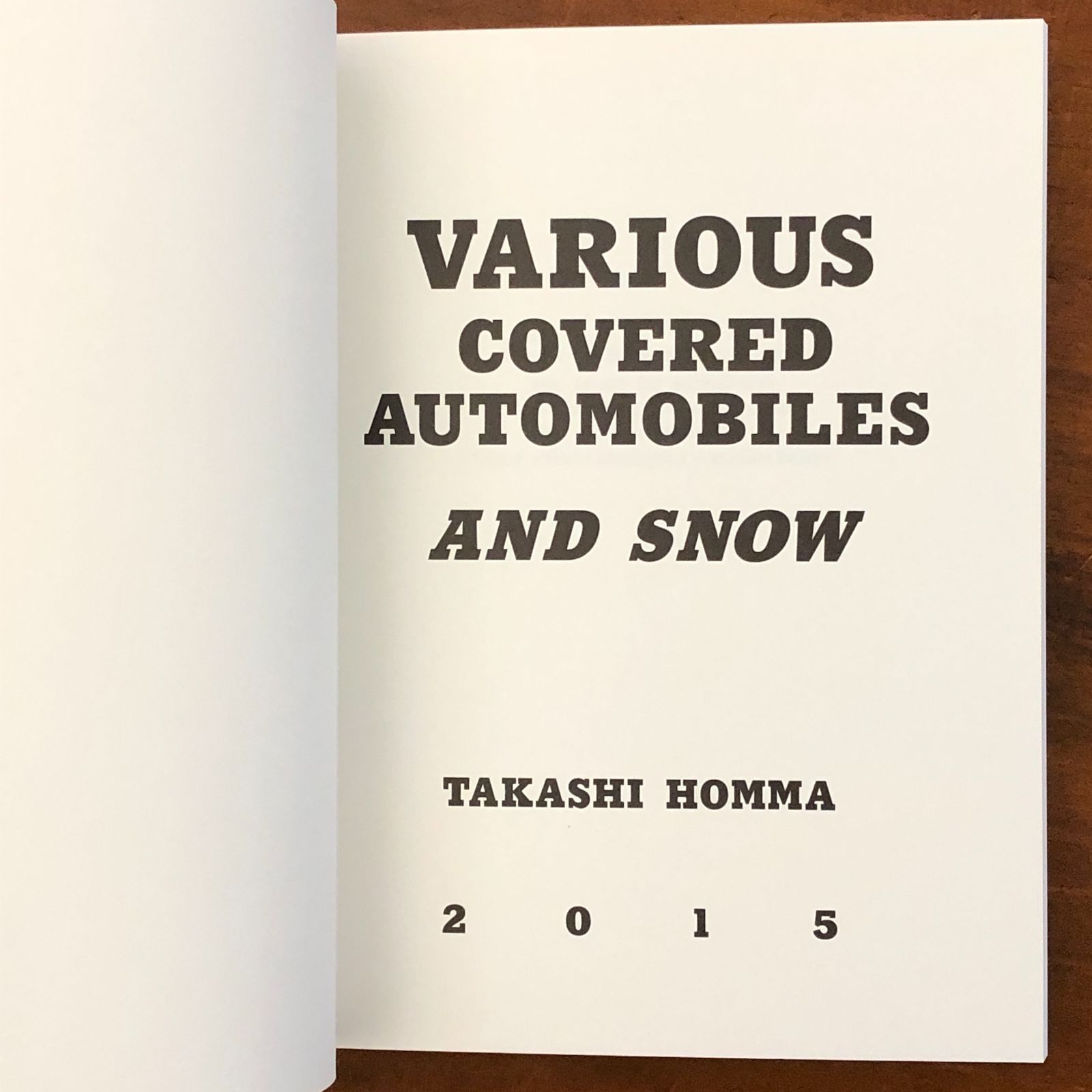 VARIOUS COVERED AUTOMOBILES」 ホンマタカシ 2015年 Second Edition