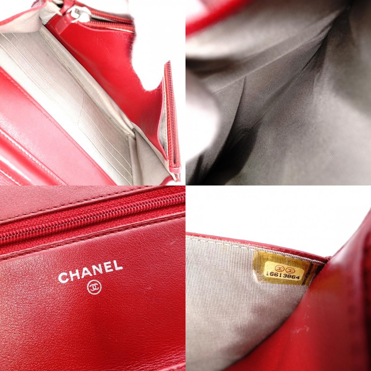 CHANEL シャネル ショルダーバッグ レザー レッド クロスボディ