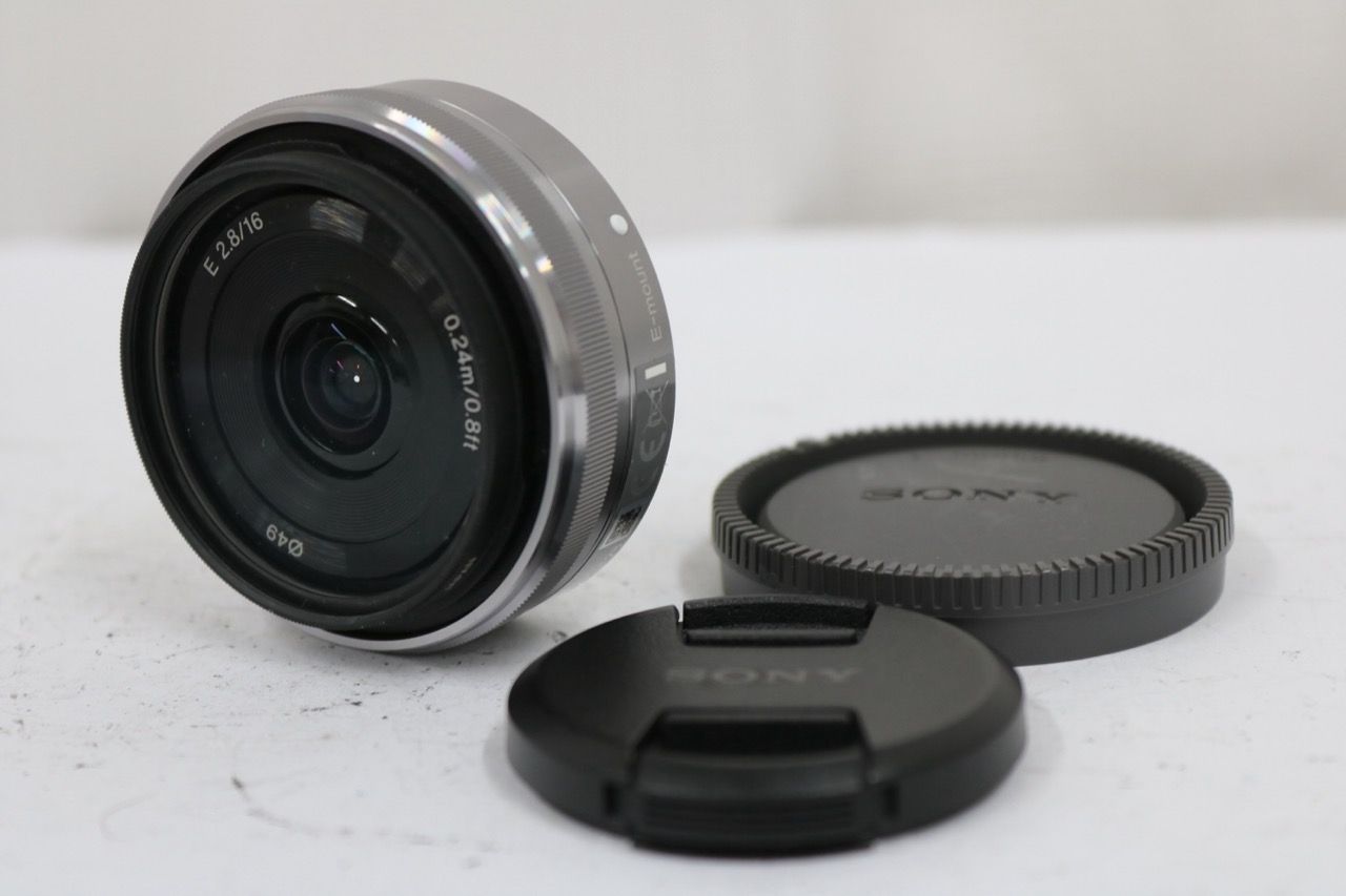 【返品保証】 ソニー Sony SEL16F28 16mm F2.8 Eマウント 前後キャップ付き レンズ e12692