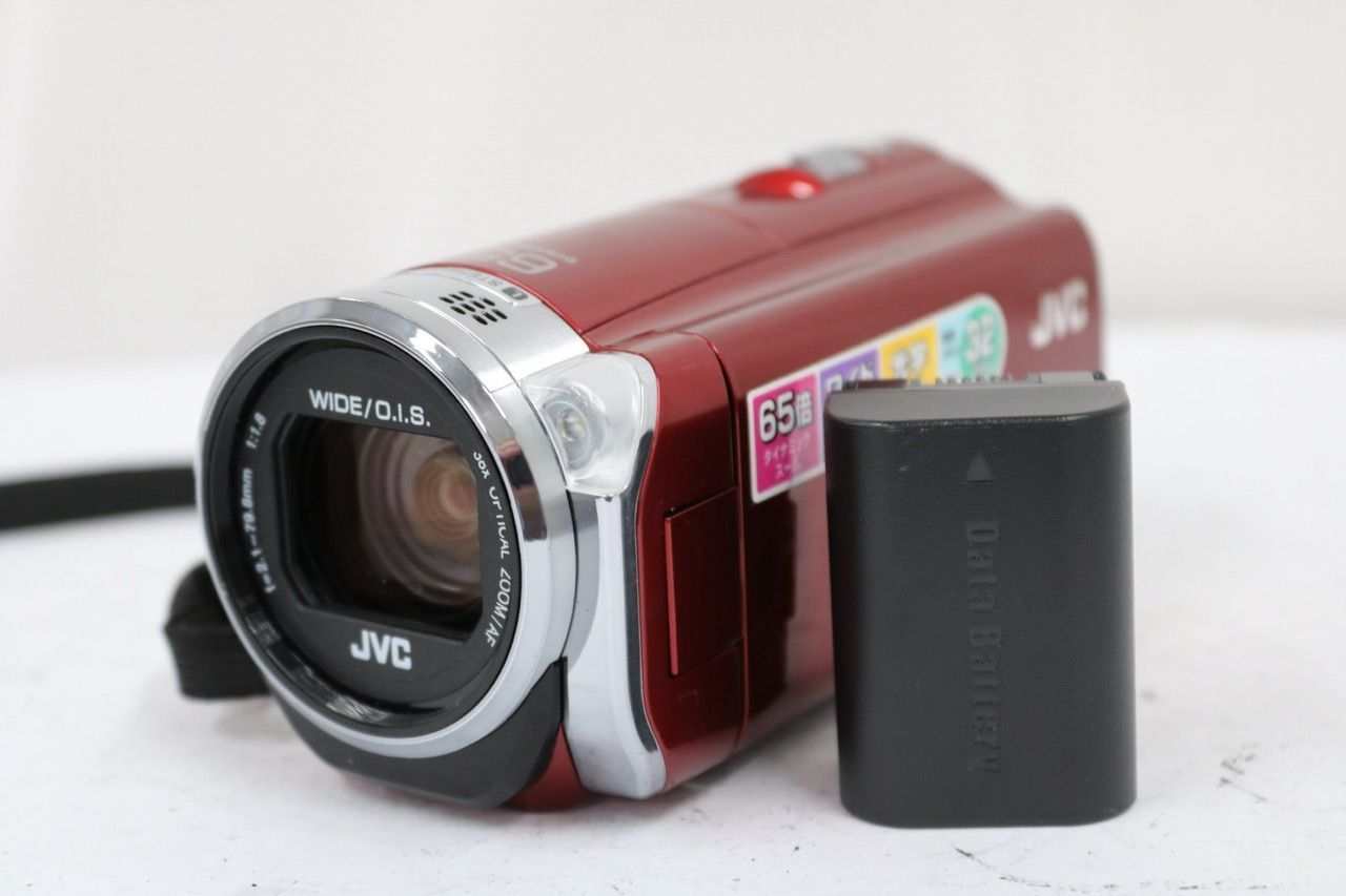 返品保証】 JVC Everio GZ-E565-R 38x レッド バッテリー付き ビデオ