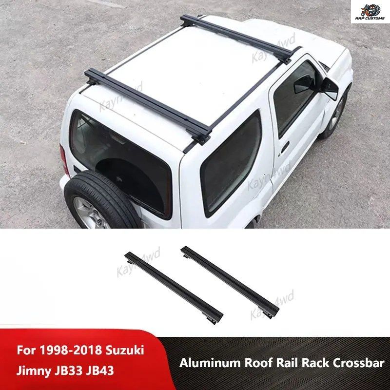 オフロード4x4エクステリアアクセサリー アルミ製ルーフレールラッククロスバー 1998-2018 スズキ ジムニー JB33 JB43 クロスバー ラゲッジ