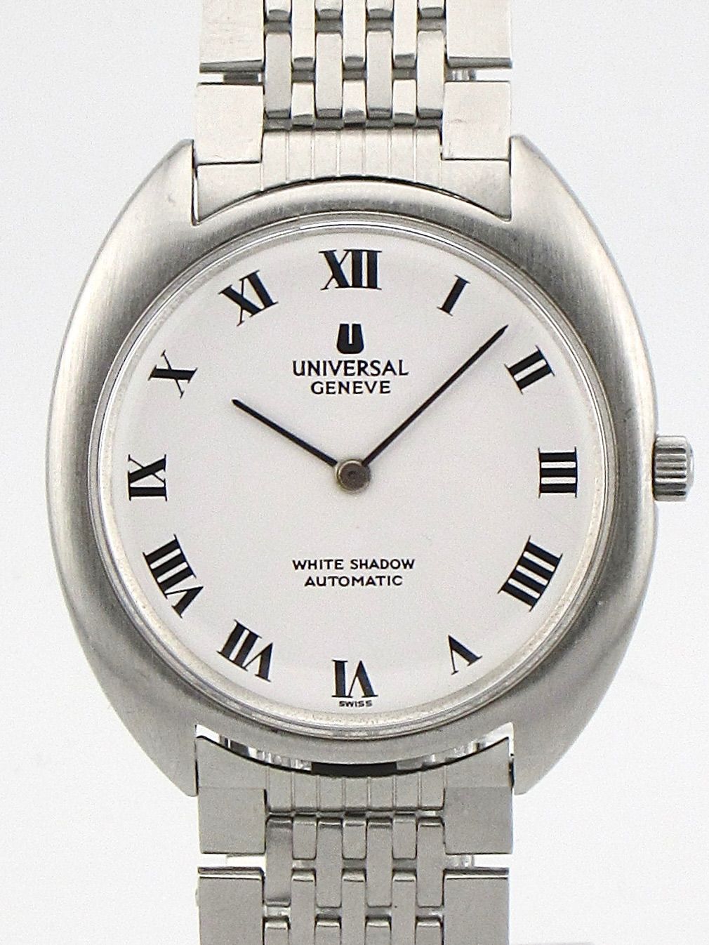UNIVERSAL GENEVE 866102 ホワイトシャドウ ローマ OH済み ユニバーサルジュネーブ