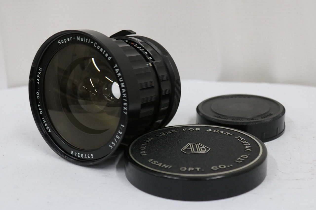 【返品保証】 ペンタックス Pentax Super-Multi-Coated TAKUMAR/6×7 55mm F3.5 中判レンズ e12736