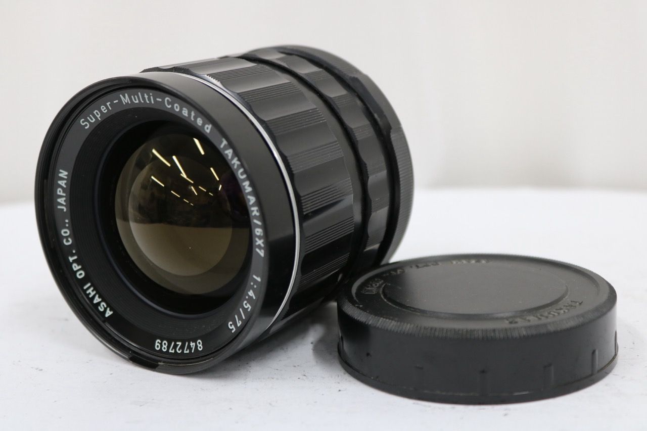 【返品保証】 ペンタックス Pentax Super-Multi-Coated TAKUMAR/6×7 75mm F4.5 中判レンズ e12738