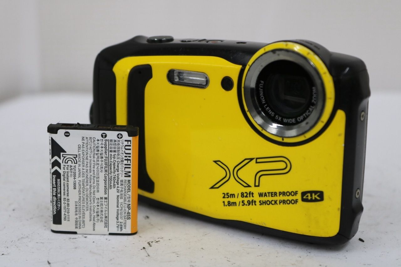 【返品保証】 フジフィルム Fujifilm Finepix XP140 5x WIDE イエロー バッテリー付き コンパクトデジタルカメラ e12769