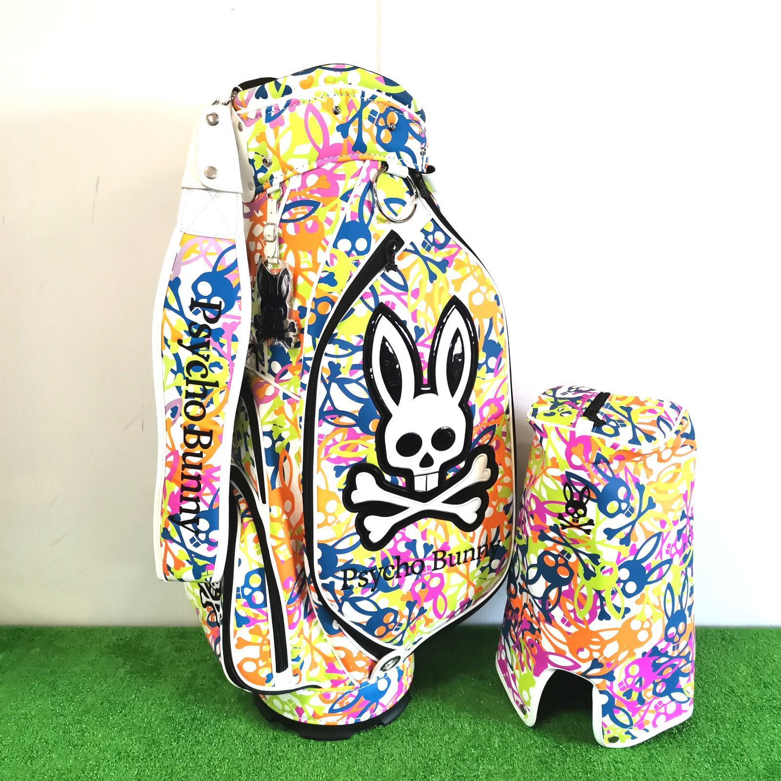 数量限定品】PSYCHO BUNNY サイコバニー モザイクカモ キャディバッグ 