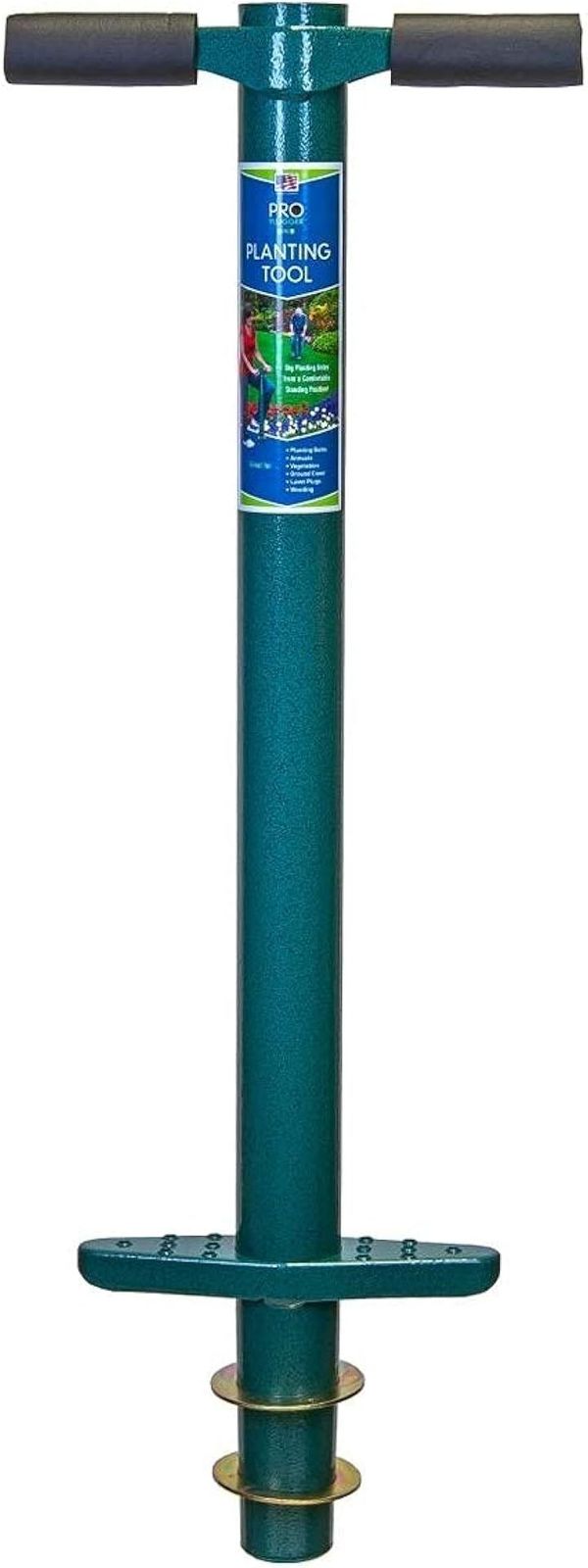 ProPlugger プロプラガー 芝生 穴あけ器 移植 ガーデニング 植栽 体への負担軽減 時短 球根 多用途 庭 園芸 プラグツール (グリーン)