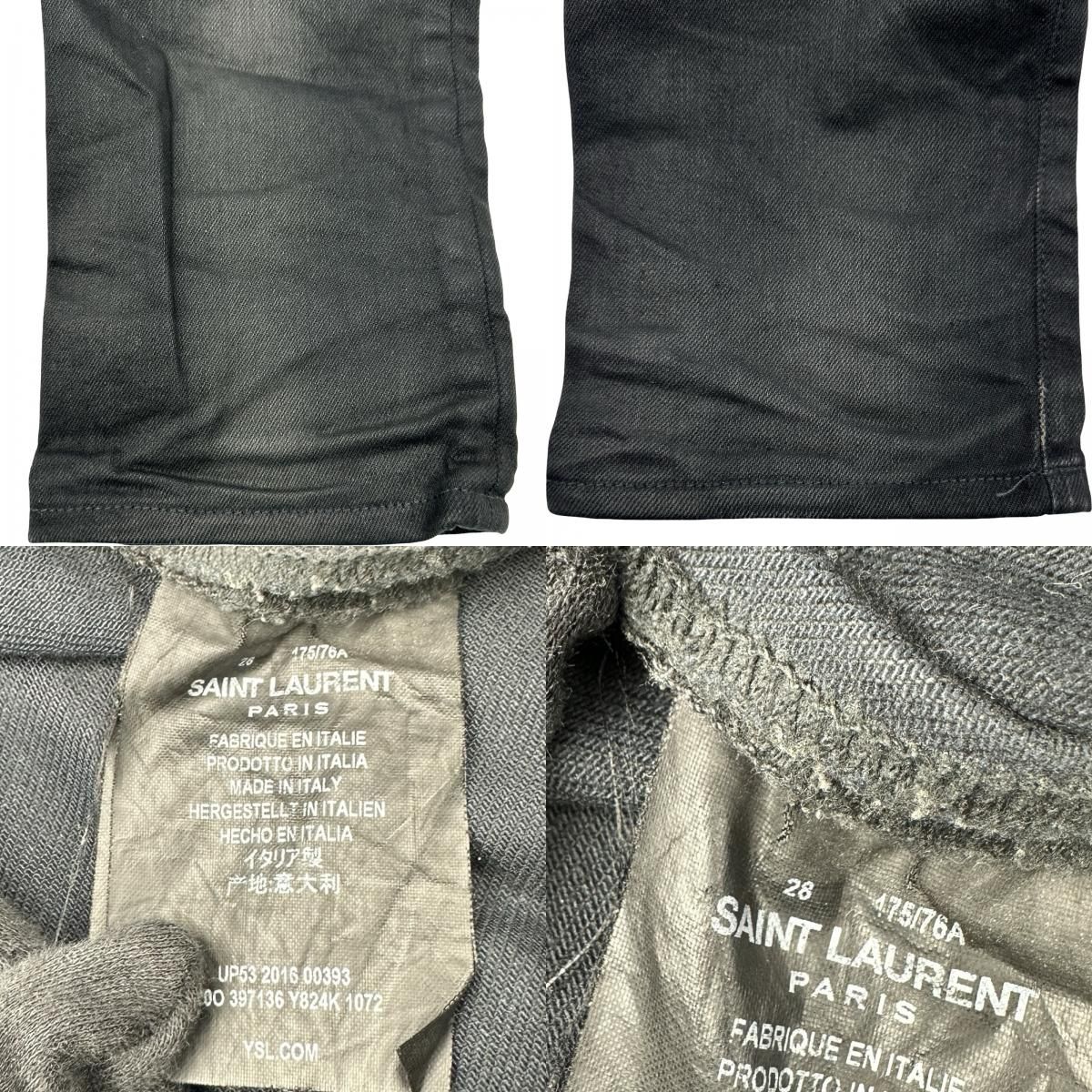 サンローラン SAINT LAURENT コーティングスキニーデニムパンツ 397136 
