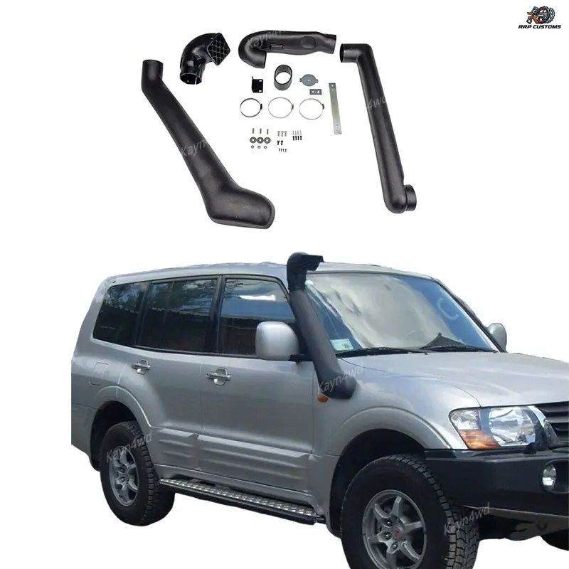 オフロード4x4カーアクセサリーエアラムインテークシュノーケルキット2000-2006三菱パジェロNM NPシリーズV73 V6ウェーディングブレスチュ